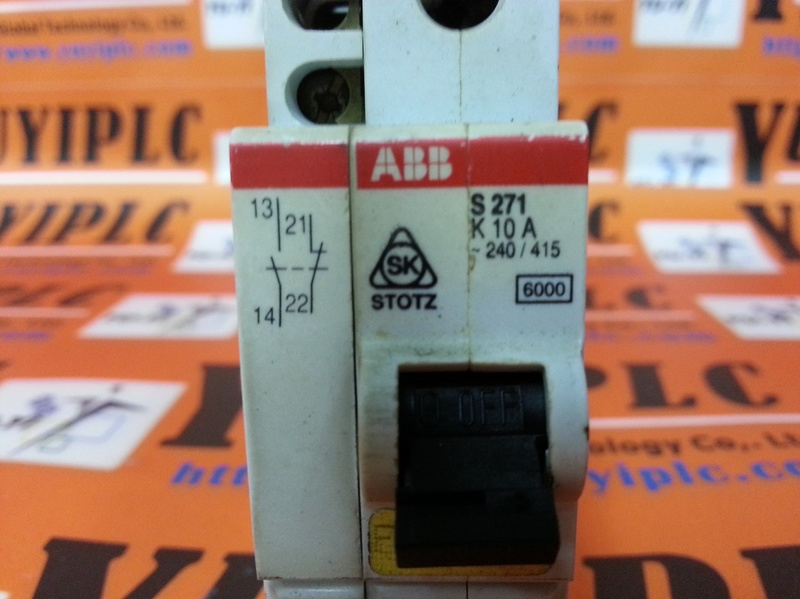 ABB S 271 K 10 A S271 K10A CIRCUIT BREAKER - PLC DCS SERVO Control ...